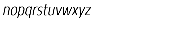 Core Sans N 37 Condensed Light Italic Font LOWERCASE