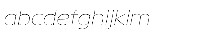 Core Sans N Rounded 13 ExtraThin Italic Font LOWERCASE