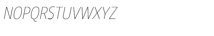 Core Sans N SC 17 Condensed Thin Italic Font LOWERCASE