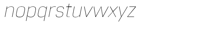 Core Sans R 15 Thin Italic Font LOWERCASE