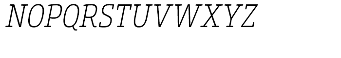 Core Slab M 27 Condensed ExtraLight Italic Font UPPERCASE