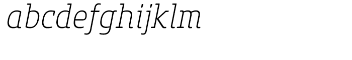 Core Slab M 27 Condensed ExtraLight Italic Font LOWERCASE