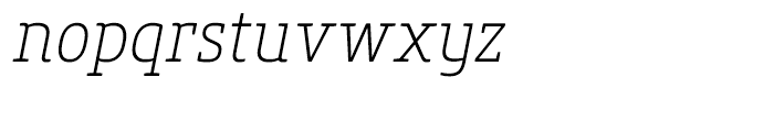 Core Slab M 27 Condensed ExtraLight Italic Font LOWERCASE