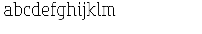 Core Slab M 27 Condensed ExtraLight Font LOWERCASE