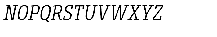 Core Slab M 37 Condensed Light Italic Font UPPERCASE