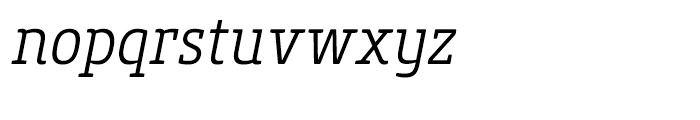 Core Slab M 37 Condensed Light Italic Font LOWERCASE