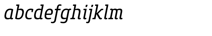 Core Slab M 47 Condensed Regular Italic Font LOWERCASE