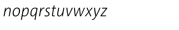 Corpid III C1 SemiCondensed Light Italic Font LOWERCASE