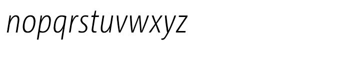 Corpid III C1s Condensed Light Italic Font LOWERCASE