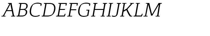 Corpo Serif Light Italic Font UPPERCASE