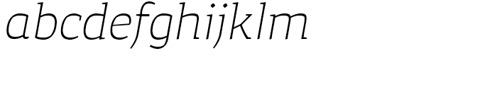 Corpo Serif Ultra Light Italic Font LOWERCASE