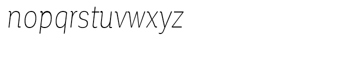 Corporative Cnd Thin Italic Font LOWERCASE