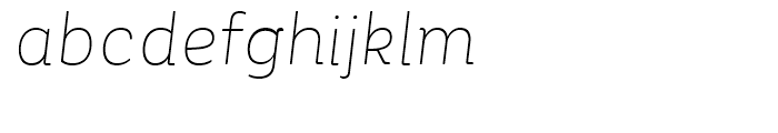 Corporative Soft Alt Thin Italic Font LOWERCASE