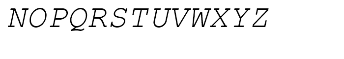 Courier Cyrillic Inclined Font UPPERCASE
