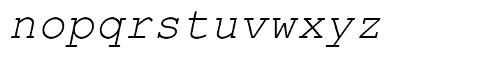 Courier Cyrillic Inclined Font LOWERCASE