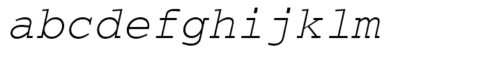 Courier Italic Font LOWERCASE