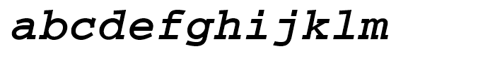 Courier LT Cyrillic Bold Oblique Font LOWERCASE