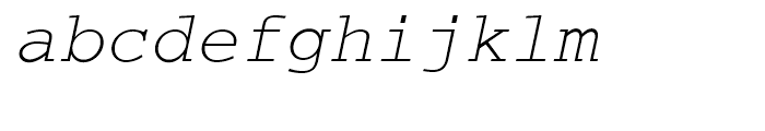 Courier LT Cyrillic Oblique Font LOWERCASE