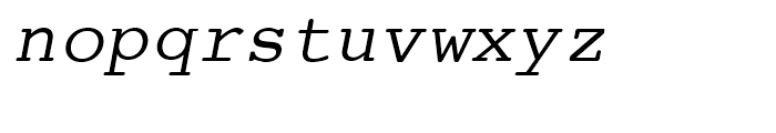 Courier LT round Oblique Font LOWERCASE