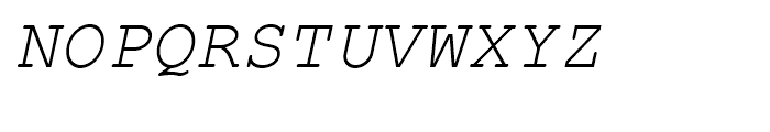 Courier Line Draw Italic Font UPPERCASE