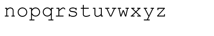 Courier New OS Regular Font LOWERCASE