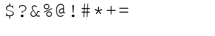 Courier Regular Font OTHER CHARS