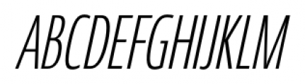 Coegit Compact Light Ital Font UPPERCASE