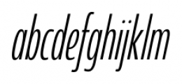 Coegit Compressed Light Ital Font LOWERCASE