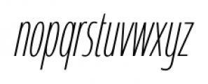 Coegit Compressed Thin Ital Font LOWERCASE