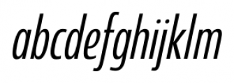 Coegit Condensed Ital Font LOWERCASE