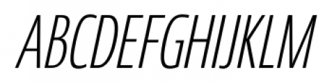 Coegit Condensed Light Ital Font UPPERCASE