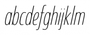 Coegit Condensed Thin Ital Font LOWERCASE