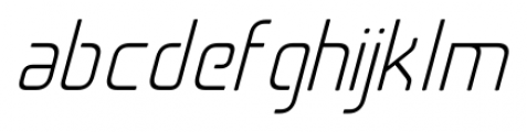 Cogan Curved Light Oblique Font LOWERCASE