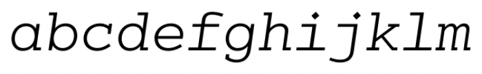 Colón Mono Light Italic Font LOWERCASE