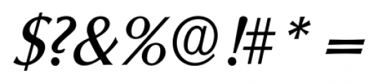 Columbia Serial Italic Font OTHER CHARS