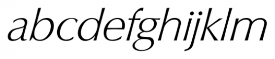 Columbia Serial Xlight Italic Font LOWERCASE