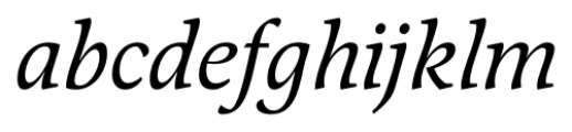 Colvert Greek Italic Font LOWERCASE