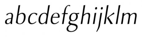 Combi Sans Light Oblique Font LOWERCASE