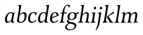 Combi Serif Book Oblique Font LOWERCASE