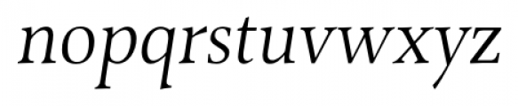 Combi Serif Light Oblique Font LOWERCASE