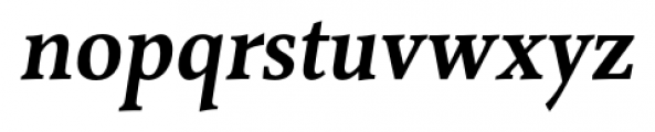 Combi Serif Semibold Oblique Font LOWERCASE