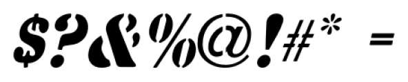 Common Stencil JNL Oblique Font OTHER CHARS