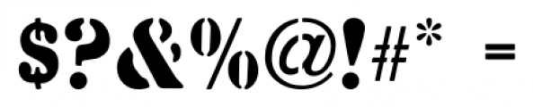 Common Stencil JNL Regular Font OTHER CHARS