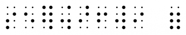 Confettis Braille Eight Dots Extra Light Font OTHER CHARS