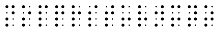 Confettis Braille Eight Dots Extra Light Font UPPERCASE