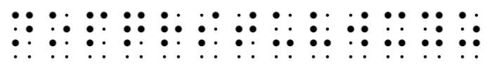 Confettis Braille Eight Dots Extra Light Font LOWERCASE