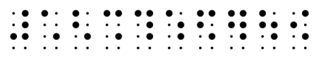 Confettis Braille Eight Dots Light Font OTHER CHARS