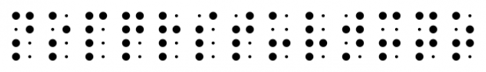 Confettis Braille Eight Dots Light Font UPPERCASE