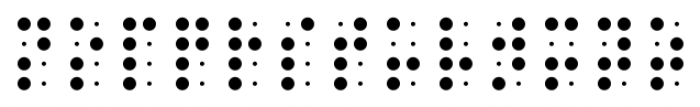 Confettis Braille Eight Dots Regular Font UPPERCASE