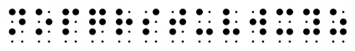 Confettis Braille Eight Dots Regular Font LOWERCASE